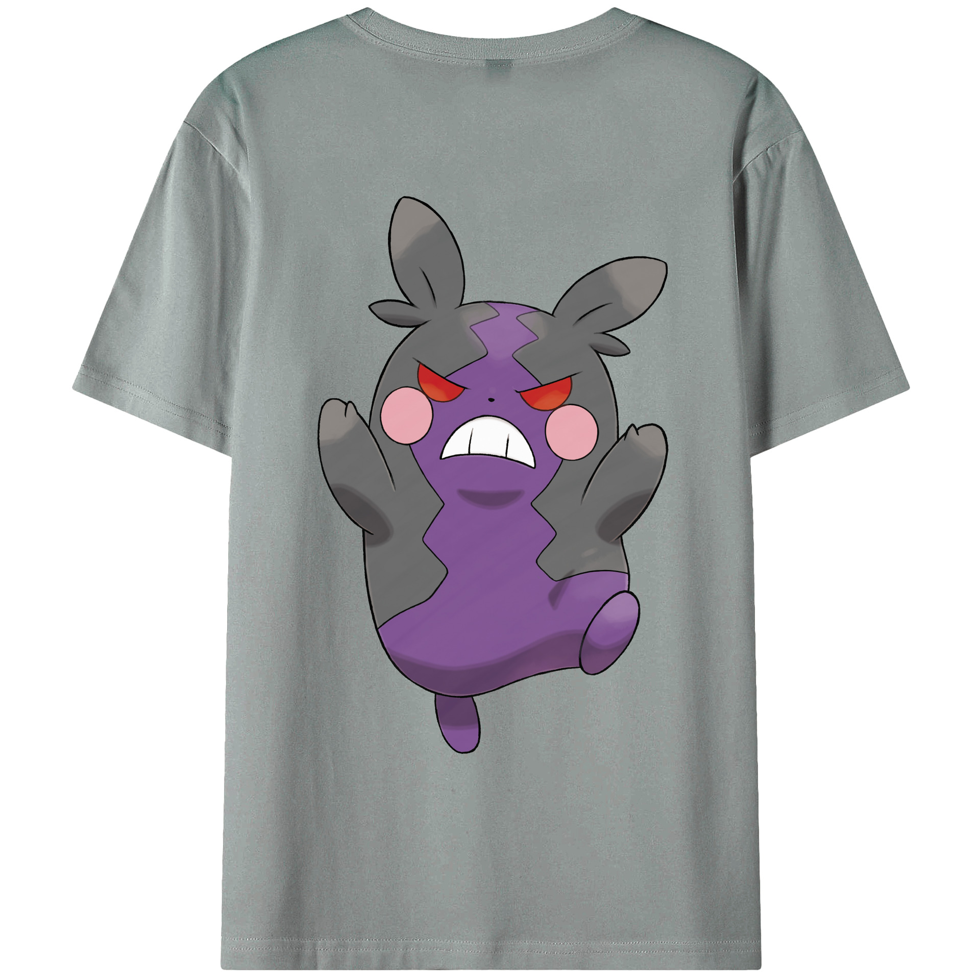 （画像用） ポケットモンスター Pokémon 綿100％ メンズ半袖Tシャツ（バックプリント） 通気性